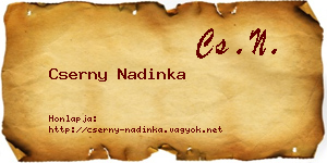 Cserny Nadinka névjegykártya